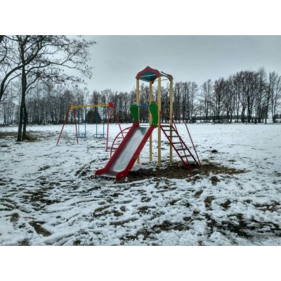 Construction of a new playground.      